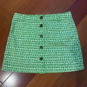 J. Crew Green Mini Skirt